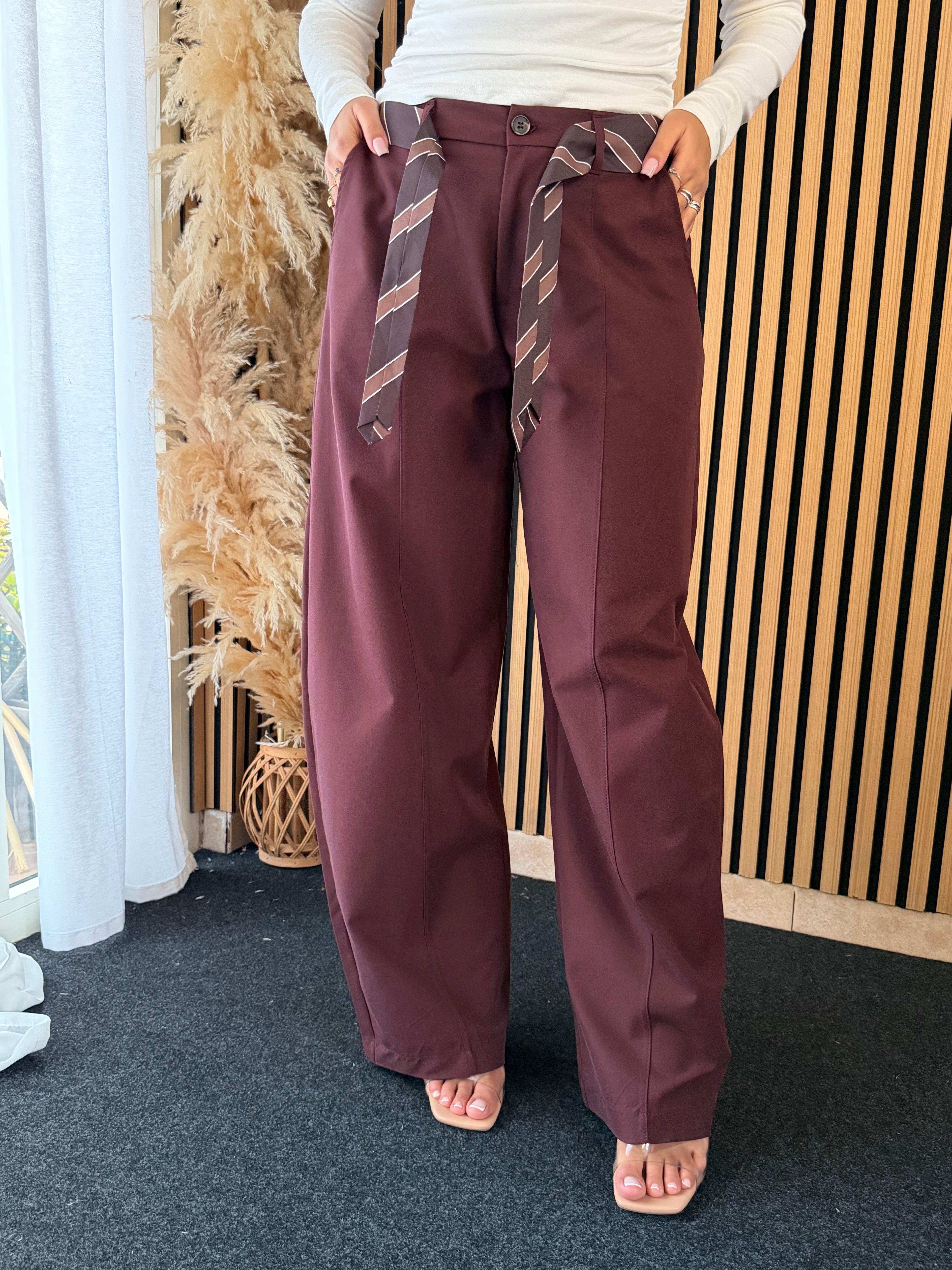 Pantalone Coulisse Bordeaux