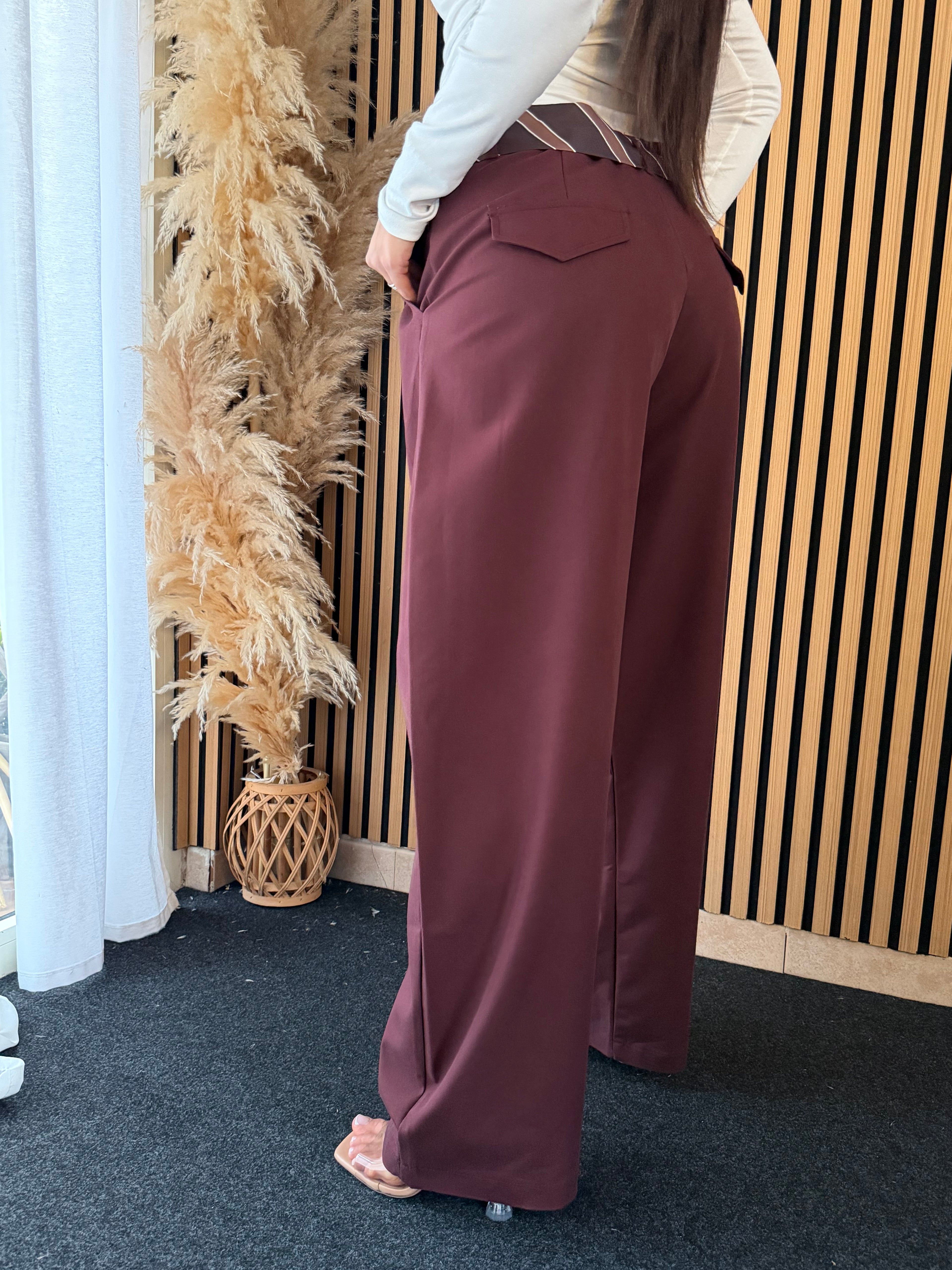 Pantalone Coulisse Bordeaux