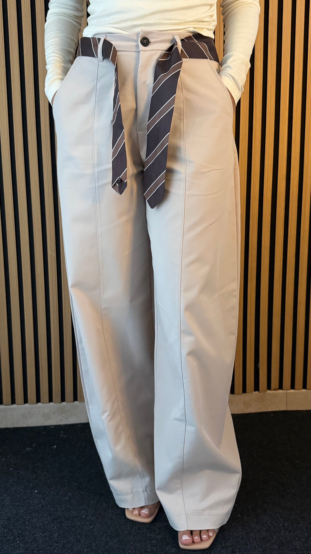 Pantalone Coulisse Beige