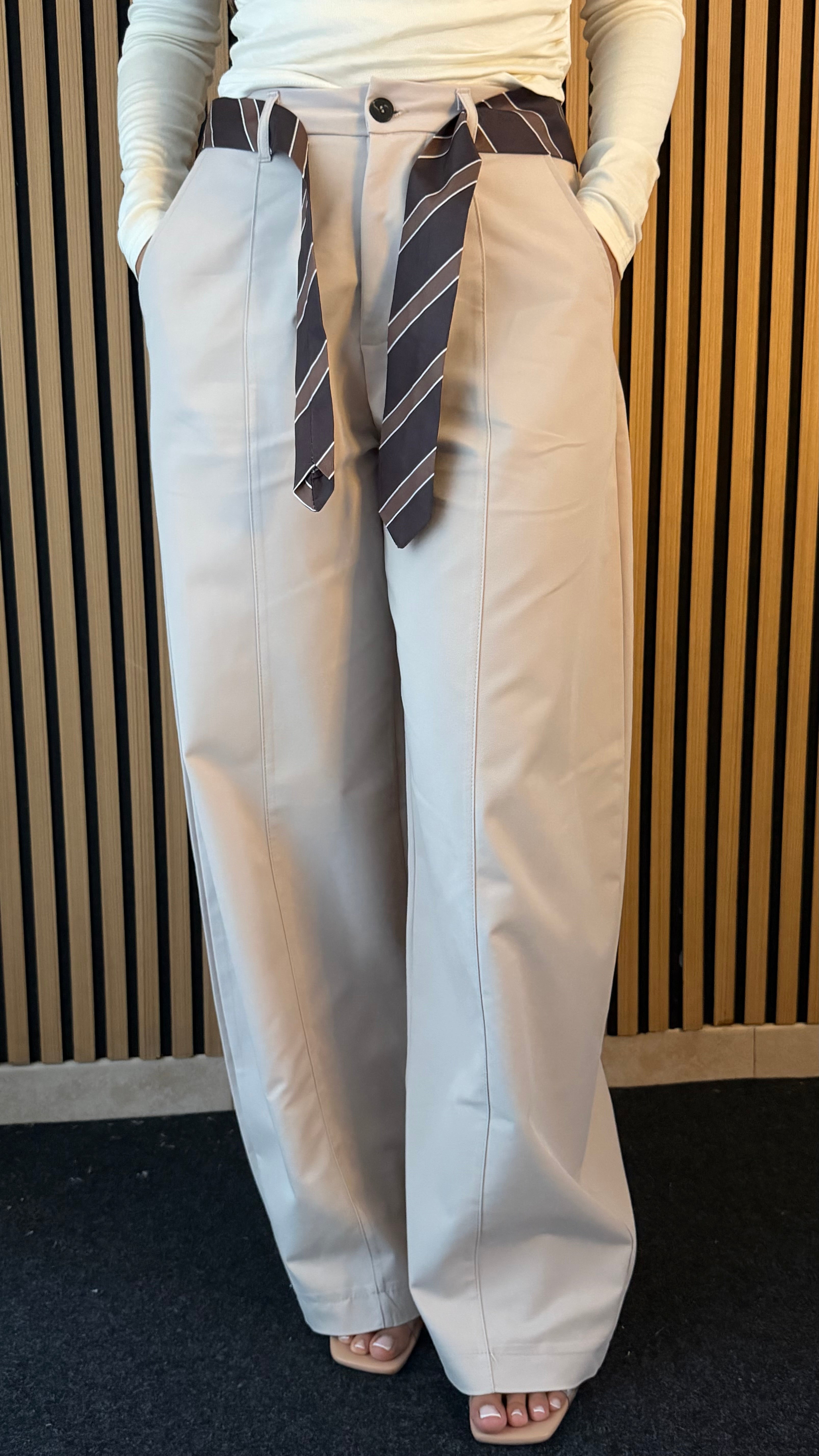 Pantalone Coulisse Beige