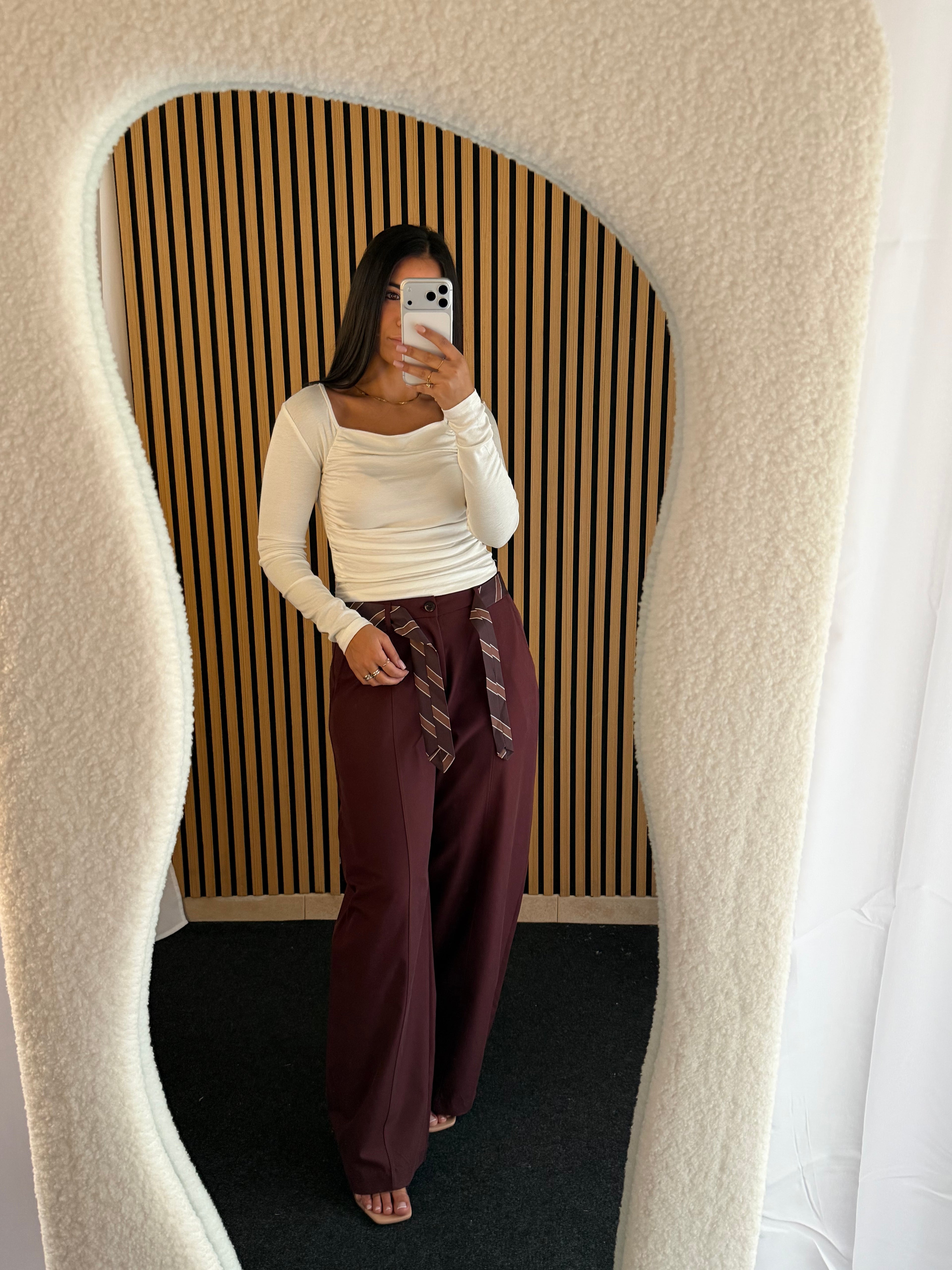Pantalone Coulisse Bordeaux